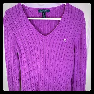 🍍 Ralph Lauren Cable-Knit V-neck Sweater